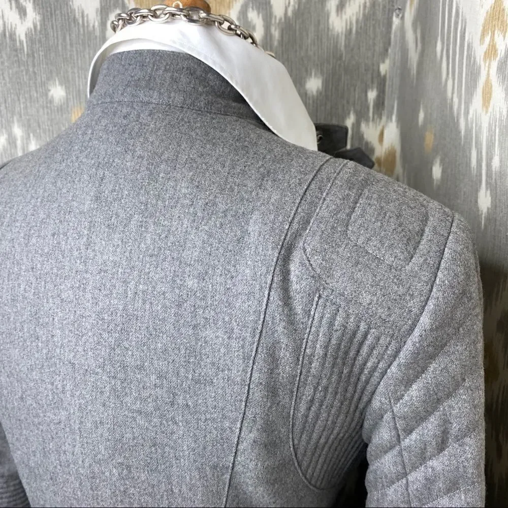 Ralph Lauren Grey Cashmere Blend Moto Jacket - Picture 10 of 16